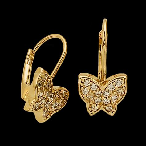 14k aretes de oro.